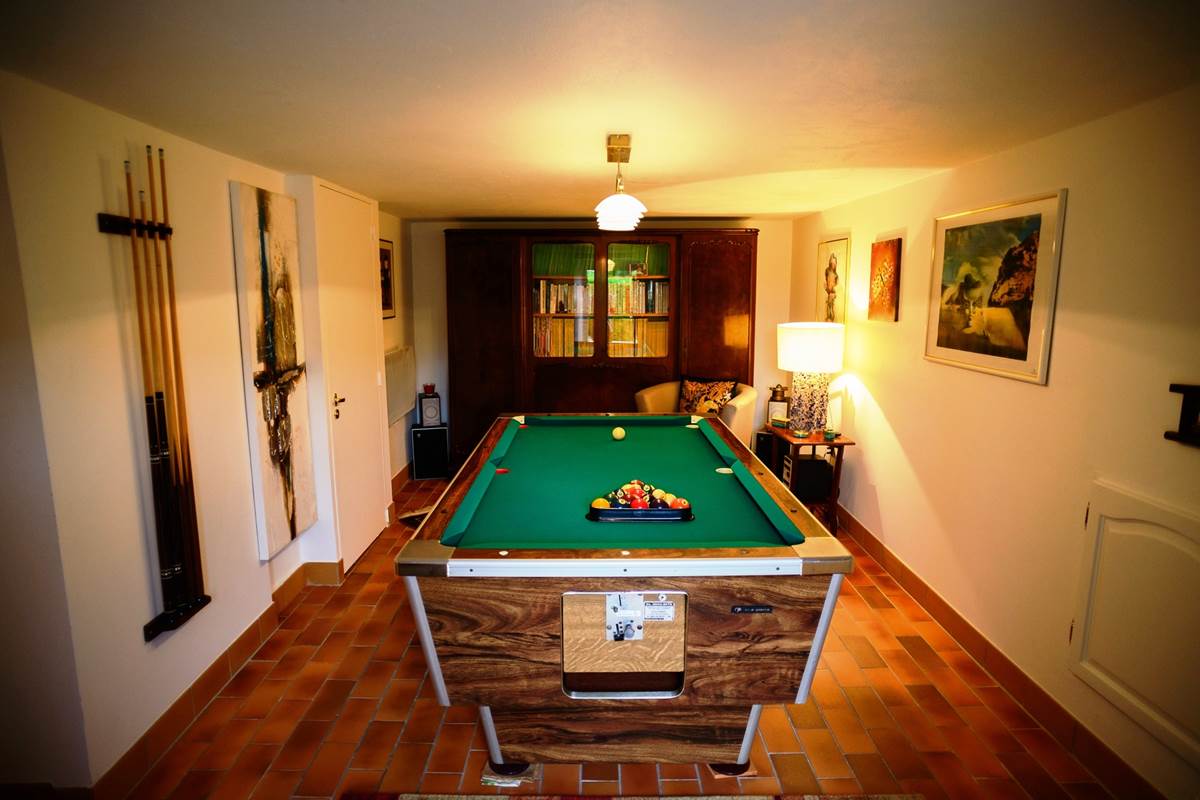 bibliothèque - billard au rez-de-jardin