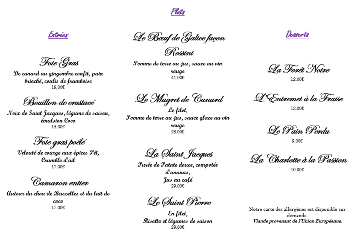 Notre carte