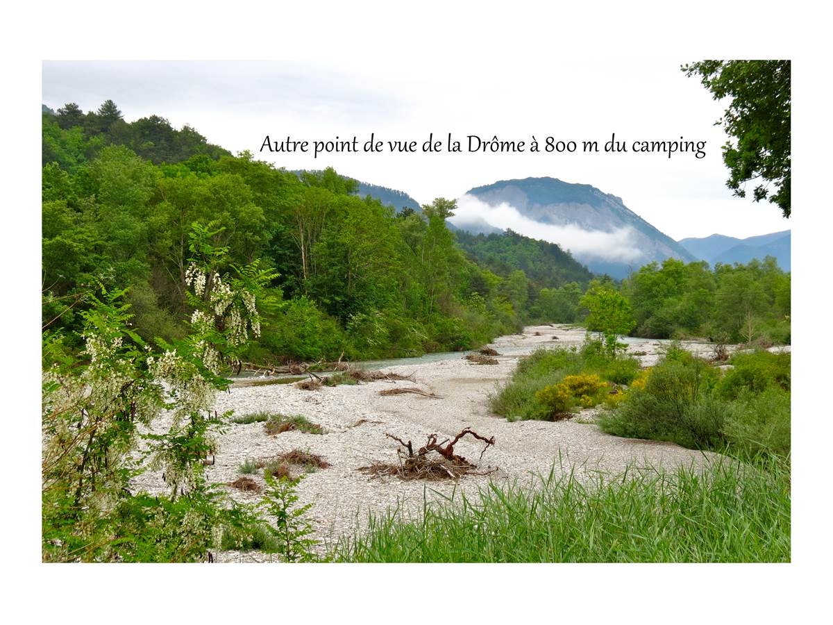 La rivière Drôme s'écoule à 800m du camping les ecureuils Recoubeau Jansac