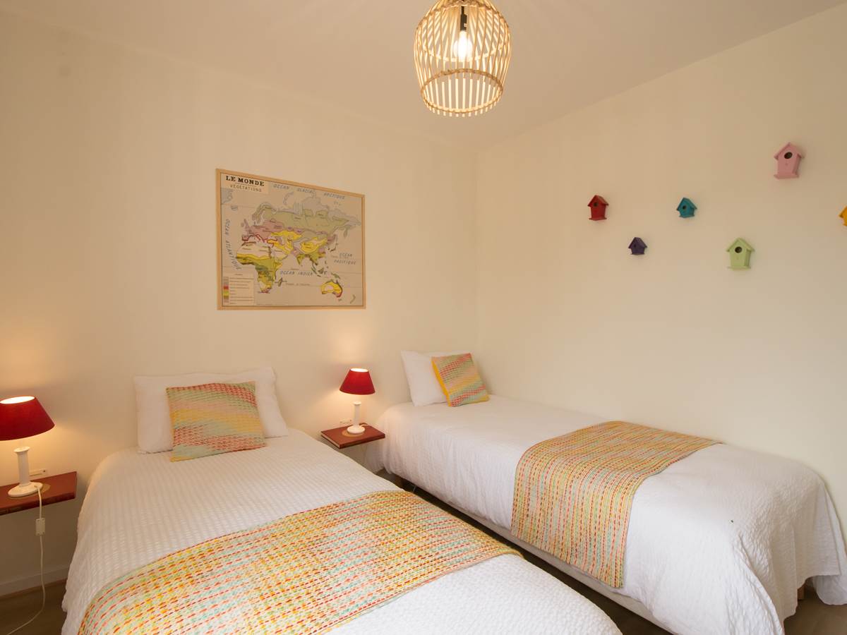 Chambre 2 lits rez-de-chaussée Gîte du Puit Des GRanges Faux Vesigneul