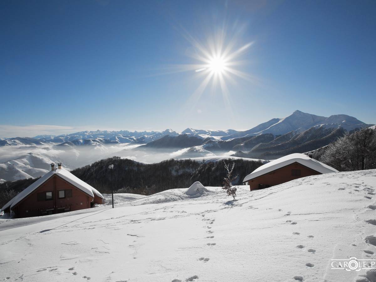 Vue sur les montagnes enneigées