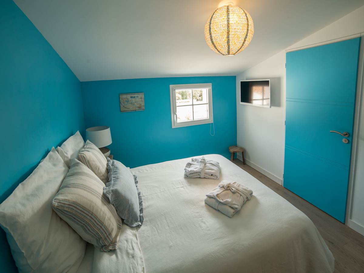 vue d'ensemble de la Chambre Bleu Cyan