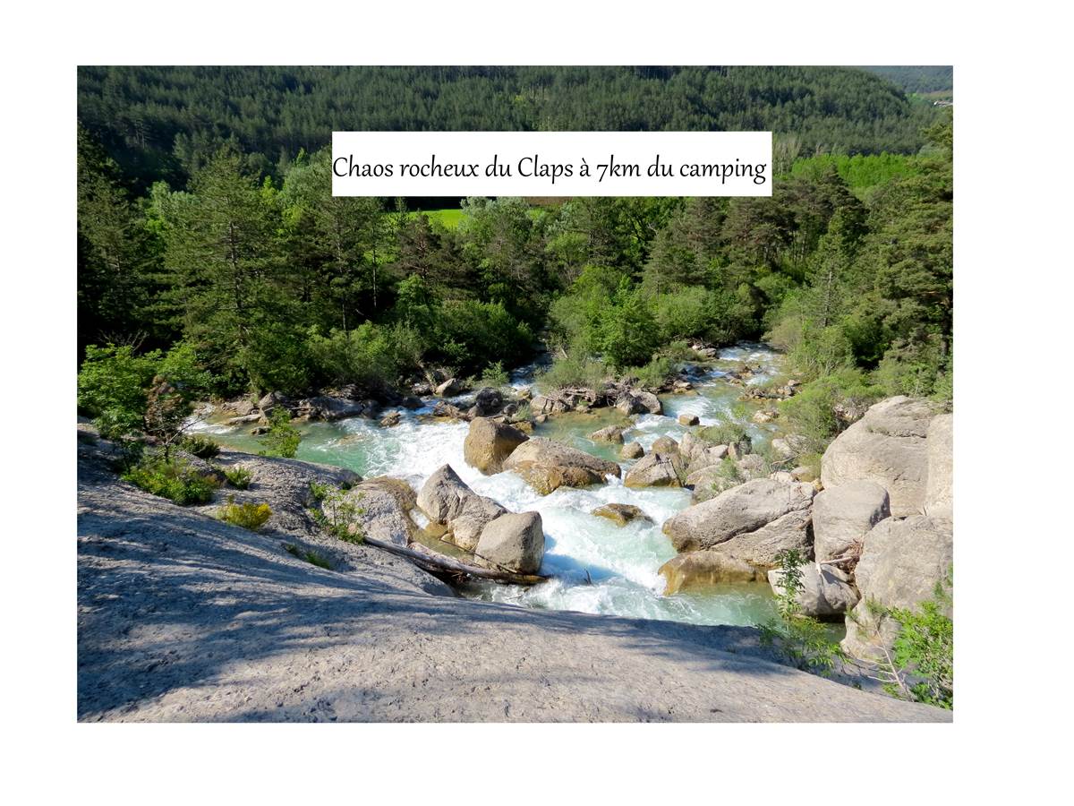Chaos rocheux du Claps à 7km du camping