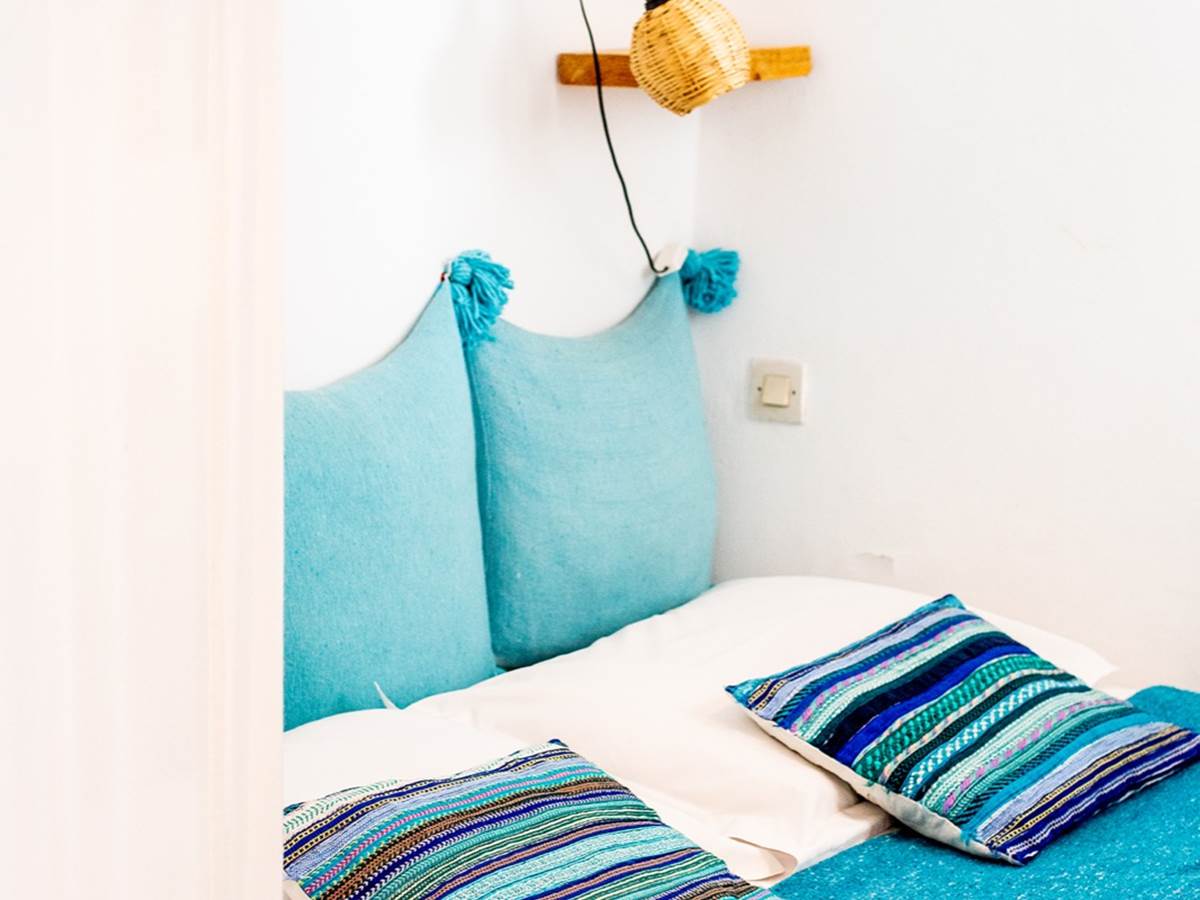Chambre bleue turquoise