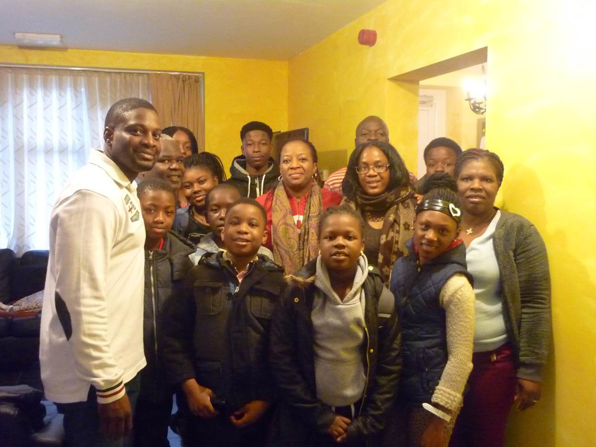 Groupe familial venu d'Angleterre