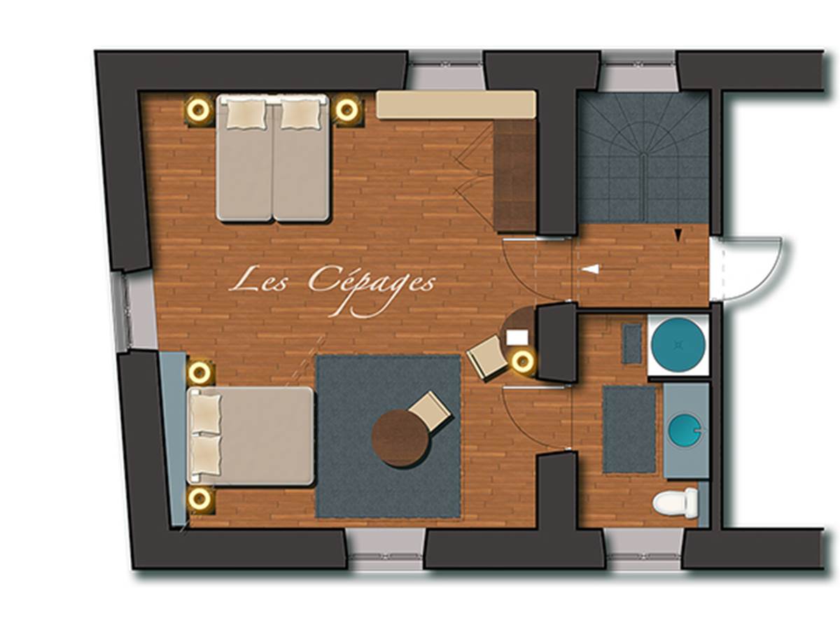 Chambre Ce´pages, Plan