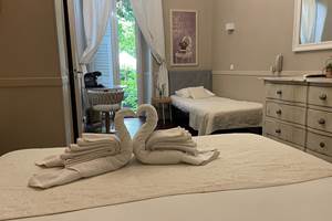 serviettes cygnes Nice Garden Hôtel