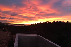 Coucher  de Soleil  sur la mer, vu de la Terrasse