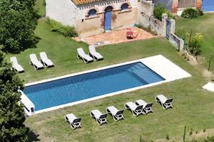 Vue aérienne piscine - Domaine de Lanis - Chambre hotes Castelnaudary (1)