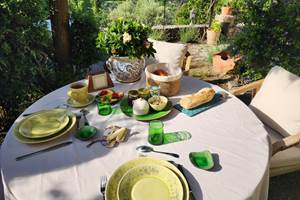 Petit-déjeuner au jardin