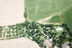 Vue aérienne du camping