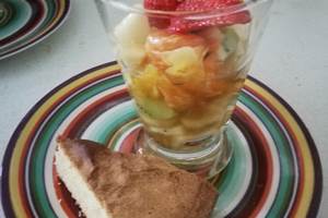 salade de fruits frais et son financier
