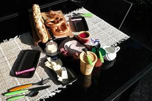 petit déjeuner sur terrasse