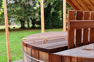 Le bain nordique du gîte "La Tourelle du château"