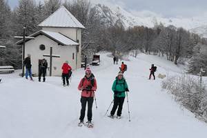Les 3 croix en raquette entre Valloire et Valmeinier