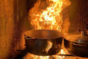 cuisine feu de bois
