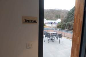 La terrasse végétalisé à l'étage