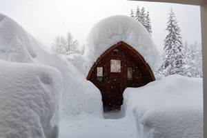Le sauna sous la neige