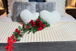la décoration de pétales de roses