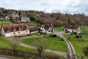 Vue globale gîte de groupe le point de vie Valorbiquet