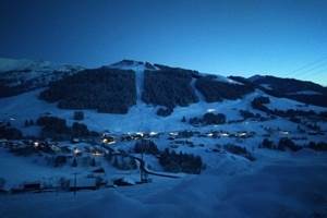 Vue sur les pistes depuis le Chalet Lachat