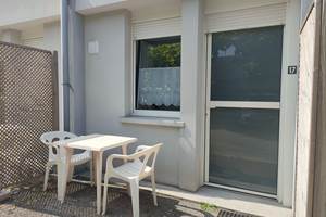 Petite terrasse du Studio 17 Baïne à Taussat-les-Bains