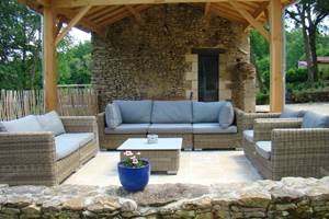 salon extérieur sur la terrasse
