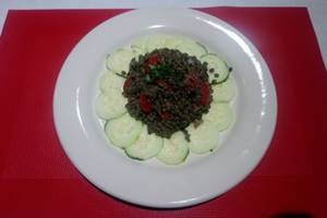 Salade de lentilles (menu végan)