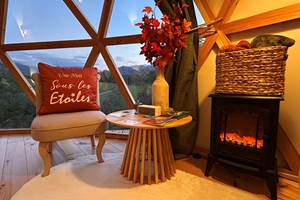 Cheminée décorative avec effets flammes pour une soirée chaleureuse