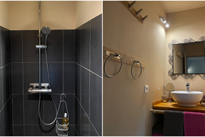 Salle d'eau & Douche à l'italienne - Chambre MAUZAC (RDC)