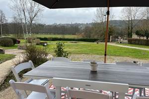 VUE DE LA TERRASSE du gîte "le point de vie"
