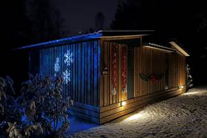 HY•Lødge Spa-5pers en hiver de nuit
