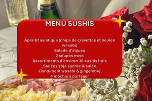 Menu sushis avril 2025