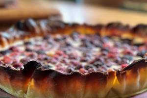 Tarte aux myrtilles du jardin