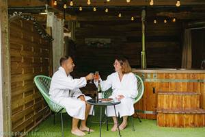 Collation offerte après le bain nordique Crédit photo: Laura Vergne