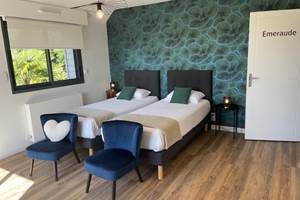 Chambre Emeraude lits séparés