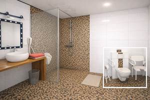 Ainsi que ce bel espace bien adapté également