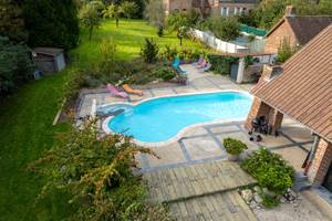 vue aerienne de la villa