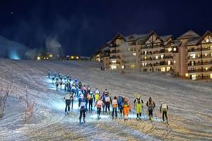 Montée nocturne de la Mine à Valmeinier