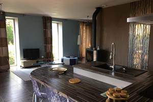 Cuisine avec bloc central