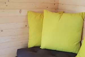 Cabane du Cerf, banquette salon