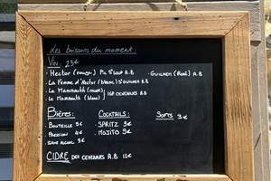Menu des boissons