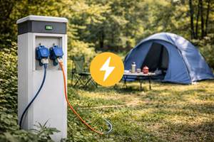 Station de connexion e´lectrique au camping