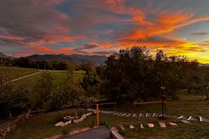 Sublime coucher de soleil d'été