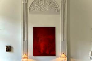 fireplace-red-painting-maison-jazey
