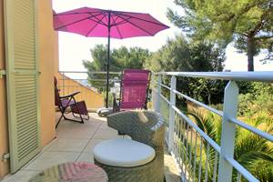 Terrasse chambre Renecros Villa Azur Golf