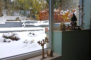 un jour de neige, vue arrière