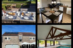 La Clé des Champs, suite familiale jusqu'à 4 personnes avec piscine couverte