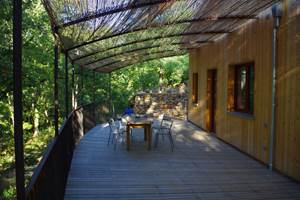 Terrasse / pergola ombragée en été