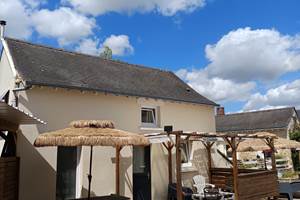 terrasse chaumière-gite-hameau